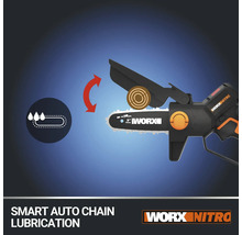 Scie sans fil/mini tronçonneuse/élagueuse sans fil WORX NITRO WG325E 20 V avec batterie et chargeur