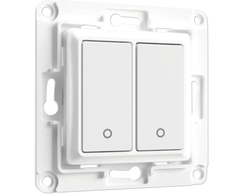 Interrupteur mural double Shelly Wall Switch 2 blanc