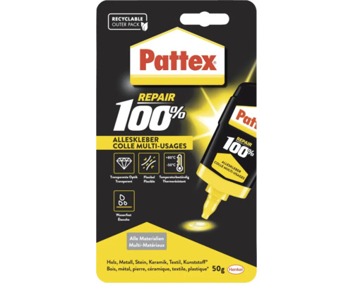 Pattex Alleskleber für verschiedene Materialien, 50 Gramm