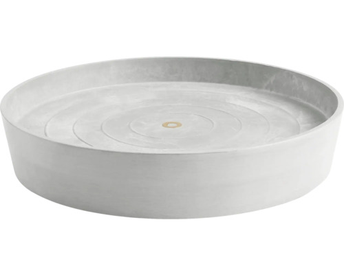 Soucoupe Ecopots avec roulettes plastique Ø 49,3 cm x 51 x 10,1 cm gris blanc Soucoupe pour pots de fleurs en plastique