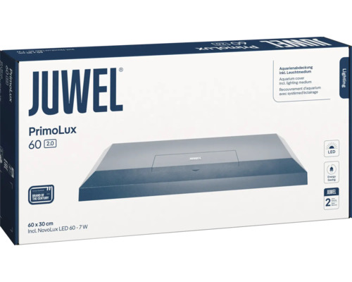 Couvercle d'aquarium Juwel PrimoLux 60 (2.0) 60x30cm avec NovoLux LED 60, 8W, blanc Juwel PrimoLux 60 Couvercle d''aquarium avec milieu lumineux Emballage