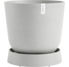 Pot de fleurs en plastique avec soucoupe