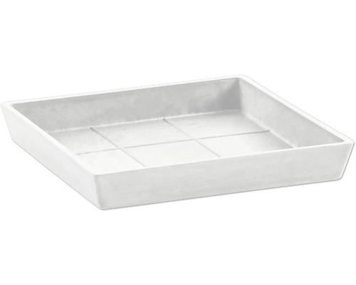 Soucoupe Ecopots Rotterdam plastique Ø 16,5 cm x 18 x 2,5 cm blanc