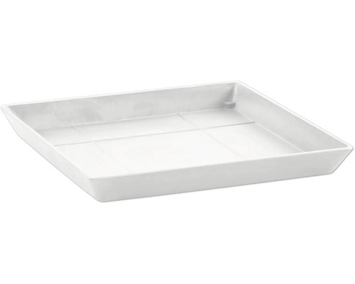 Soucoupe Ecopots Rotterdam plastique Ø 26 cm x 28 x 3 cm blanc