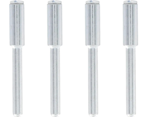 Quatre tiges de rivet en métal