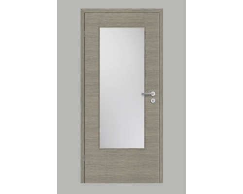 Porte intérieure Pertura Yori CPL Masera gris clair transversal 98,5x198,5 cm gauche avec découpes G3 (sans verre)