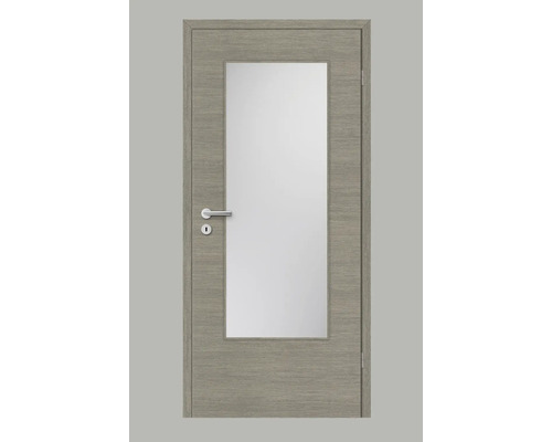 Porte intérieure Pertura Yori CPL Masera gris clair transversal 98,5x198,5 cm droite avec découpes G3 (sans verre)