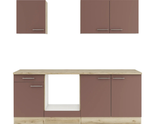 Küchenzeile mit Unterschränken, Schubladen und Hängeschränken