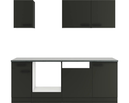 Küchenzeile mit Ober- und Unterschränken