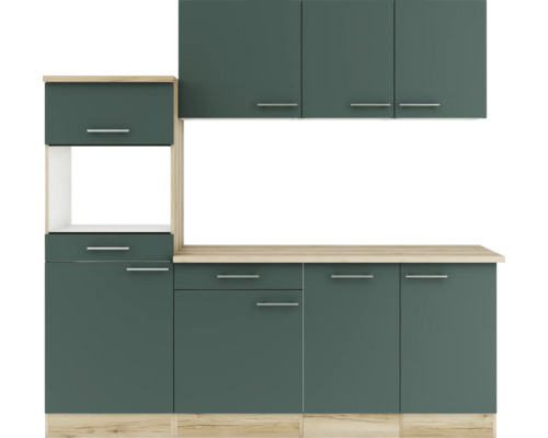 Küchenzeile mit Ober- und Unterschränken