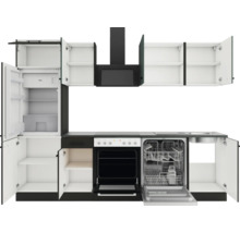 Optifit Küchenzeile ohne Geräte Verona405/Madrid420 270 cm grün anthrazit matt zerlegt Variante reversibel KPVM 2702OE-9+