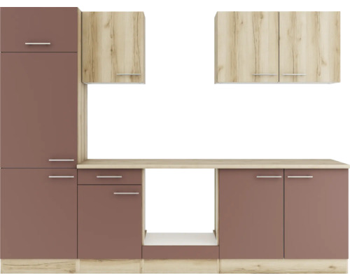 Küchenzeile mit Ober- und Unterschränken