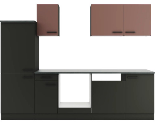 Küchenzeile mit Ober- und Unterschränken