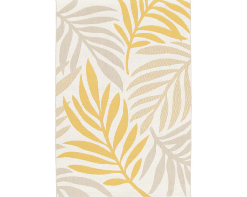 Tapis intérieur et extérieur Refresh Leave jaune/nature 200x290 cm