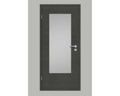 Porte intérieure Pertura Yori CPL Masera gris transversal 86x198,5 cm gauche avec découpes G3 (sans verre)