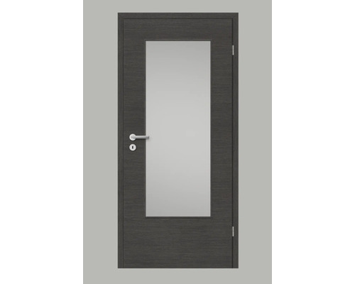 Porte intérieure Pertura Yori CPL Masera gris transversal 98,5x198,5 cm droite avec découpes G3 (sans verre)