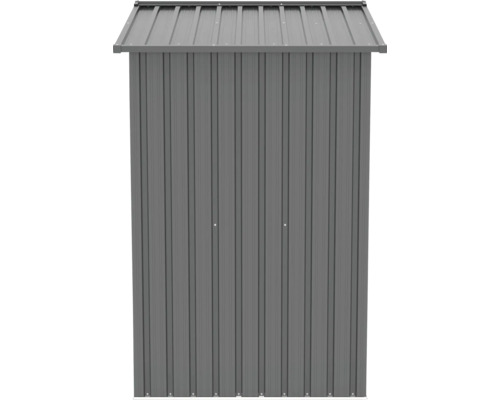 Abri de jardin en métal gris avec toit