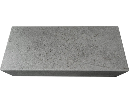 Steinzeug Längsschenkel Capra Glimmer Schwarz 24,5 x 10,5 cm Grauer Betonpflasterstein