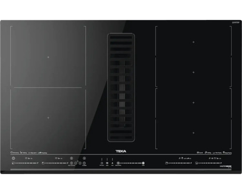 Induktionskochfeld mit Dunstabzug 800 x 510 mm 4 Induktionskochzonen
