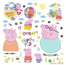 Stickers muraux avec des motifs de Peppa Pig pour la décoration de chambre d''enfant