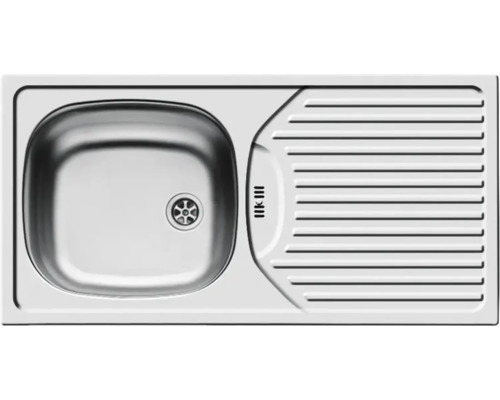 Évier de cuisine en acier inoxydable avec égouttoir