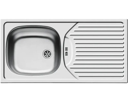 Spüle aus Edelstahl mit Abtropffläche