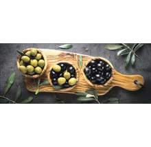 Glasbild Mediterrean Food I 80x30 cm