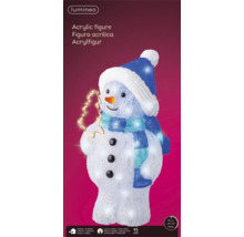 Acryl Schneemann Figur mit LED Beleuchtung und Mütze