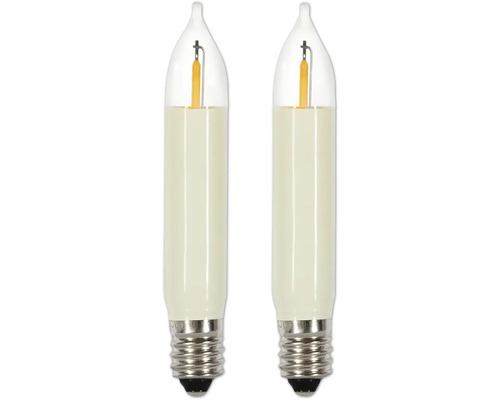Ampoule à petite tige LED Premium Saico 2 LED couleur d'éclairage blanc chaud Deux ampoules bougies LED avec culot E27