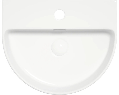 Aufsicht: Keramikwaschbecken.