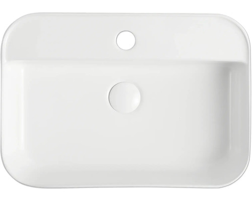 Vasque à poser en céramique de forme rectangulaire