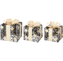 Boîtes cadeaux décoratives à motif étoilé, en trois parties