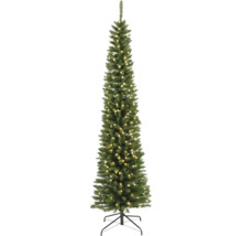 Sapin de Noël artificiel étroit avec éclairage