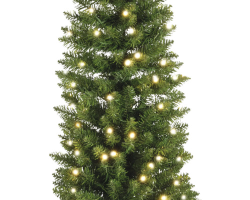 Sapin de Noël artificiel avec éclairage pour décorations festives.