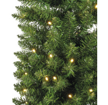Gros plan d''un sapin de Noël artificiel avec éclairage