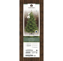 Emballage d''un sapin de Noël Everlands Alba avec éclairage et pied.
