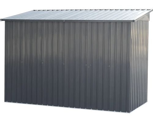 Abri de jardin métallique avec toit à un versant