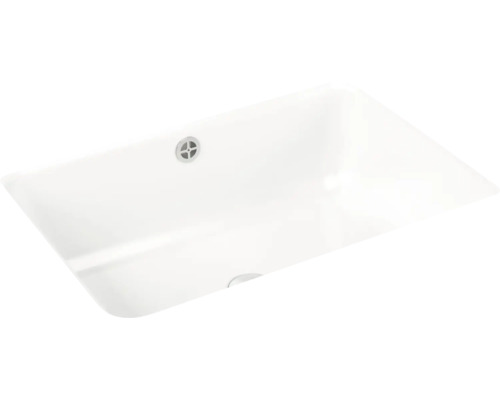Vasque pour meuble KALDEWEI CAYONO 59,6 x 42,6 cm blanc alpin brillant emaillé avec revêtement 913706003001