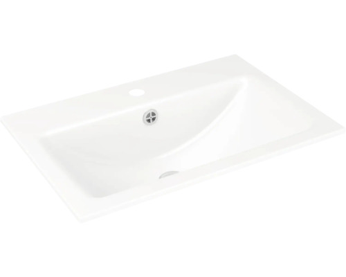 Lavabo encastré KALDEWEI OBJECT Q 60 x 40 cm blanc alpin brillant emaillé avec revêtement 911706013001