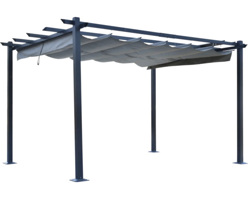 Pergola mit ausziehbarem Sonnenschutz für den Garten