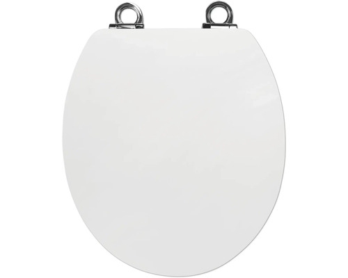 form&style WC-Sitz Farallon weiß Absenkautomatik Easy Fix Toilettendeckel aus Kunststoff mit Metallhalterung