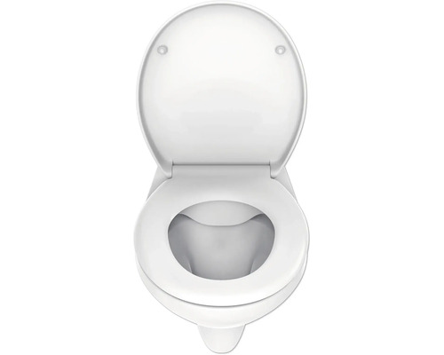 Toilettes avec couvercle de toilette ouvert