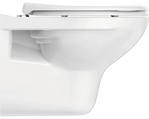 WC suspendu en céramique avec siège de toilette