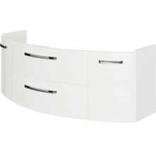 Jungborn Waschtischunterschrank VENTITRE BxHxT 140 x 49,2 x 48 cm Frontfarbe weiß hochglanz