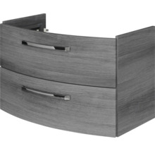 Jungborn Waschtischunterschrank VENTITRE BxHxT 80 x 49,2 x 43 cm Frontfarbe graphit struktur quer holzdekor