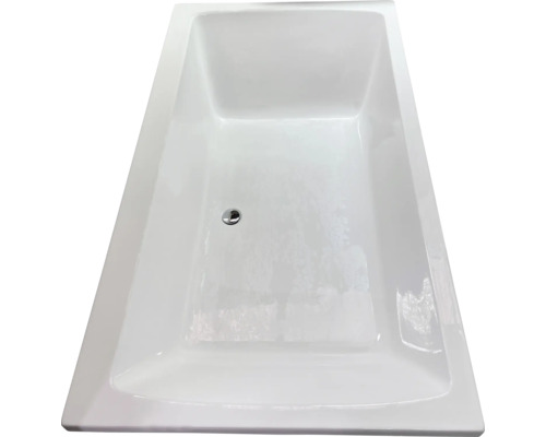 Baignoire rectangulaire en acrylique sanitaire avec écoulement