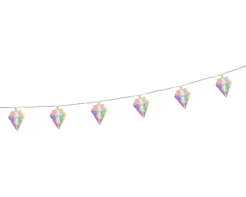 Guirlande lumineuse décorative avec éléments en forme de diamant