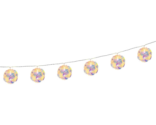 Guirlande lumineuse avec boules à effet miroir