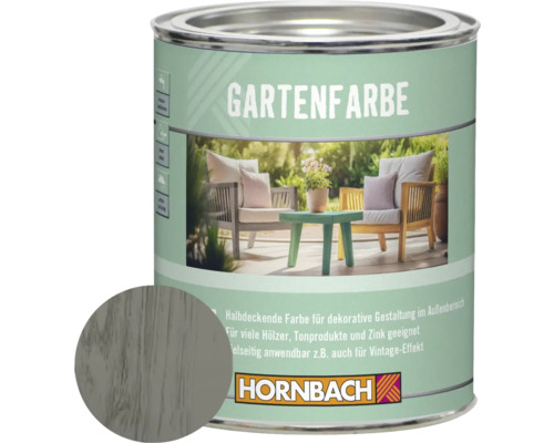 Peinture d'extérieur HORNBACH écorce de hêtre 750 ml Boîte de peinture pour jardin avec teinte bois et logo Hornbach