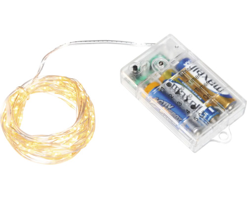 Guirlande lumineuse LED à piles avec fonction de minuterie